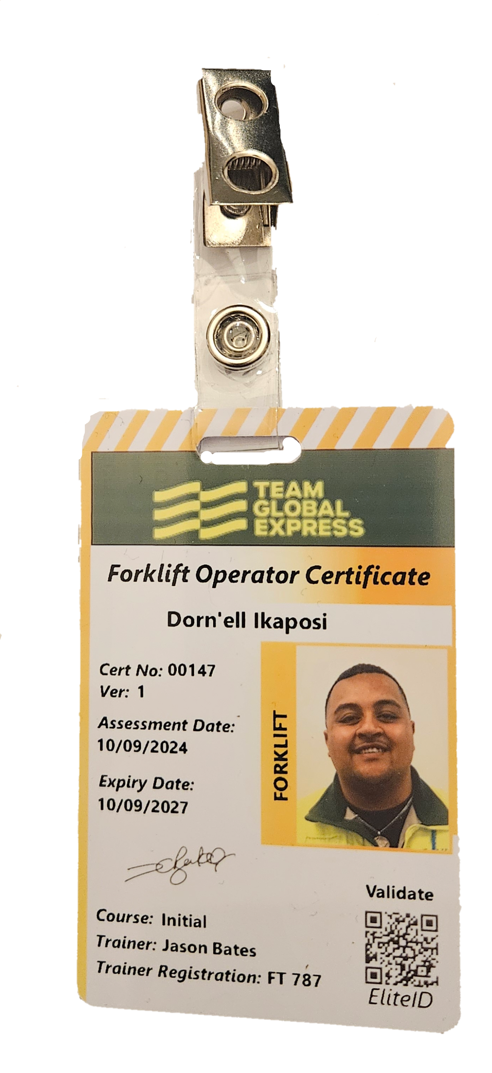 Sample Certificate