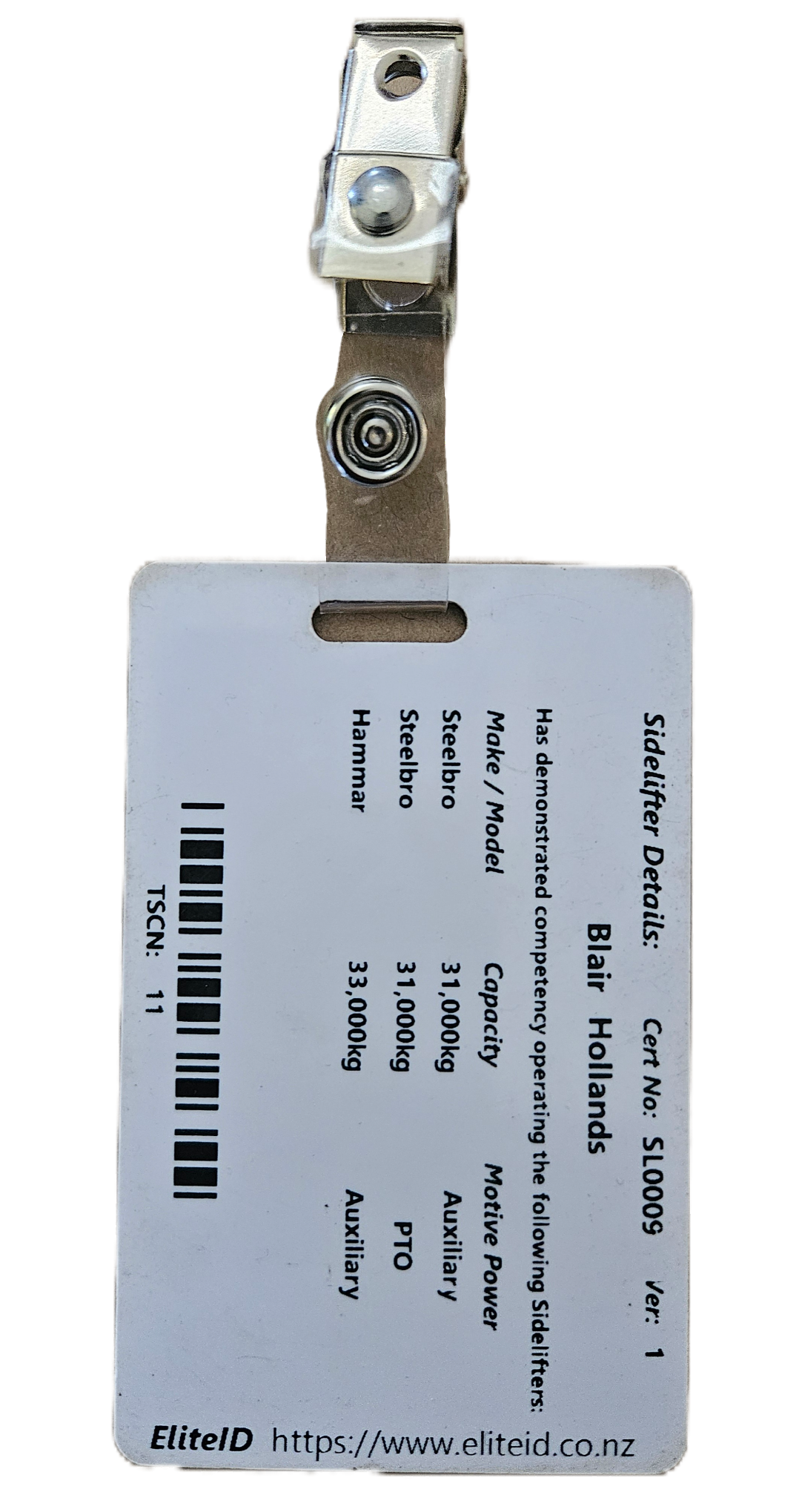 Sample Certificate